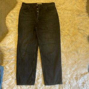 Everlane; the 90’s Way-High Jean in washed black; size 31 Long